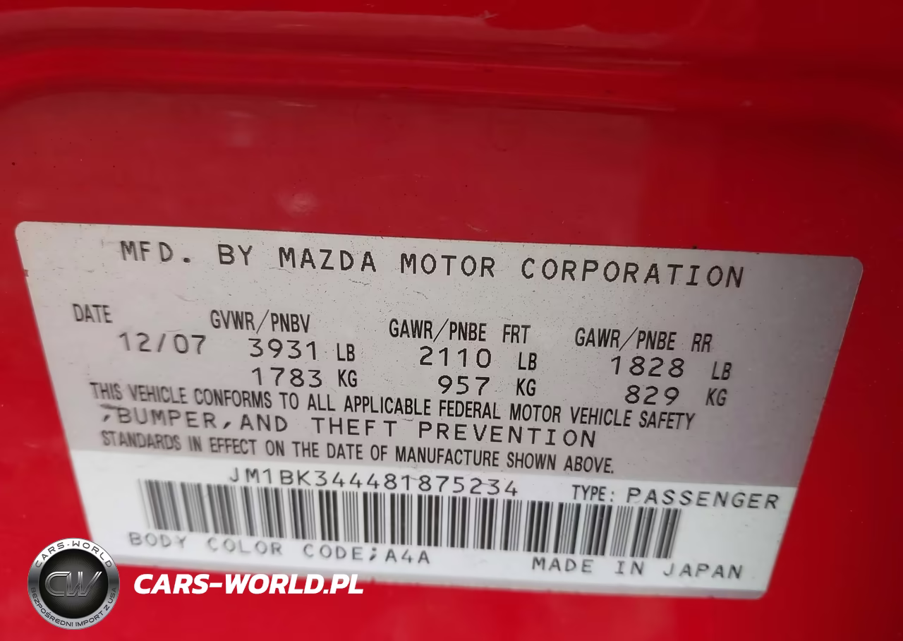 2008 Mazda Mazda3 S Sport VIN:JM1BK344481875234 - 9