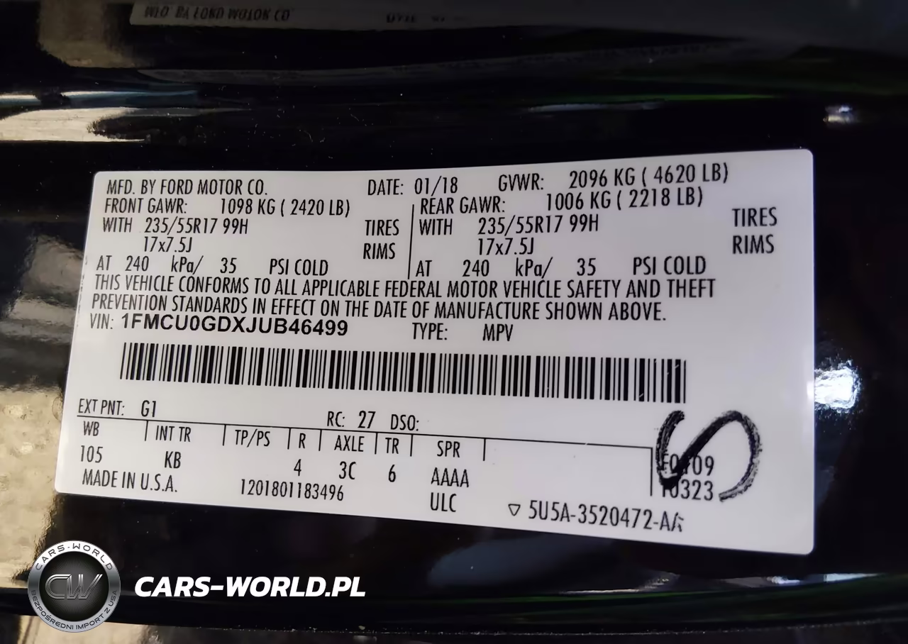 2018 Ford Escape Se VIN:1FMCU0GDXJUB46499 - 9