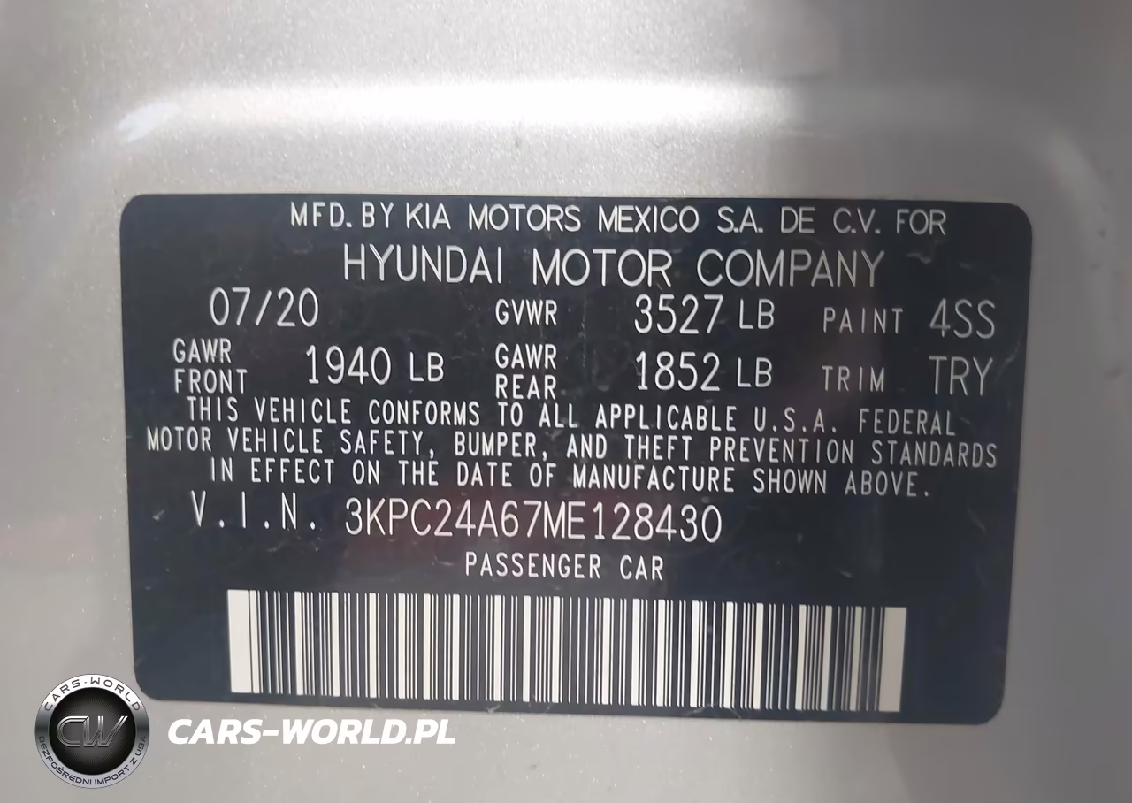 2021 Hyundai Accent Se VIN:3KPC24A67ME128430 - 9