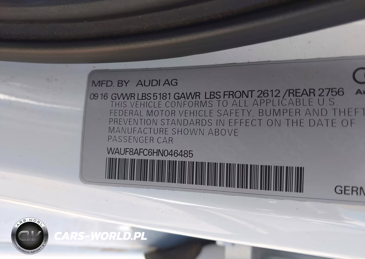 2017 Audi A6 Premium VIN:WAUF8AFC6HN046485 - 9