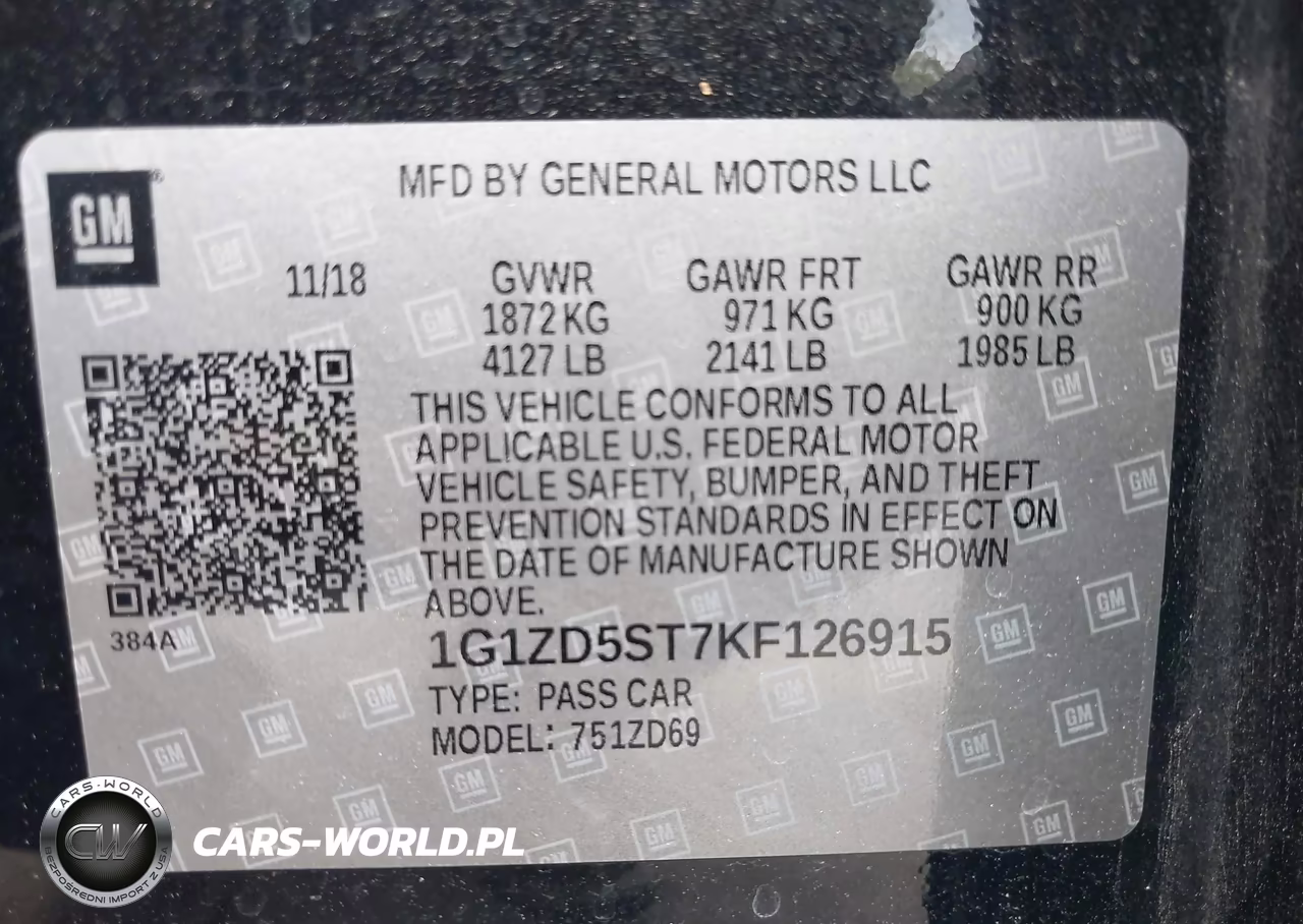 2019 Chevrolet Malibu Lt VIN:1G1ZD5ST7KF126915 - 9