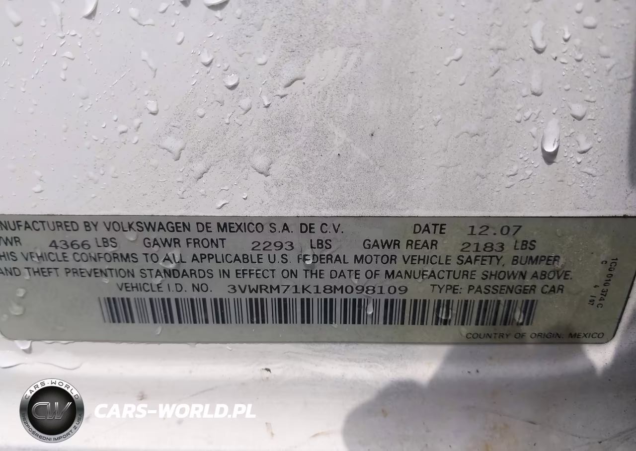 2008 Volkswagen Jetta Se VIN:3VWRM71K18M098109 - 9