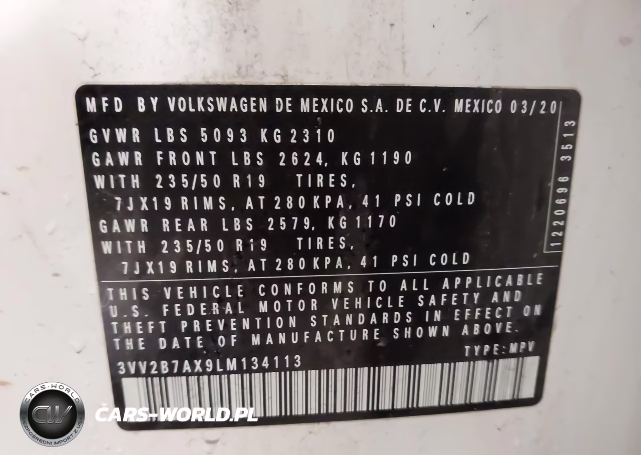 2020 Volkswagen Tiguan 2.0T Se-2.0T Se R-Line Black-2.0T Sel VIN:3VV2B7AX9LM134113 - 9