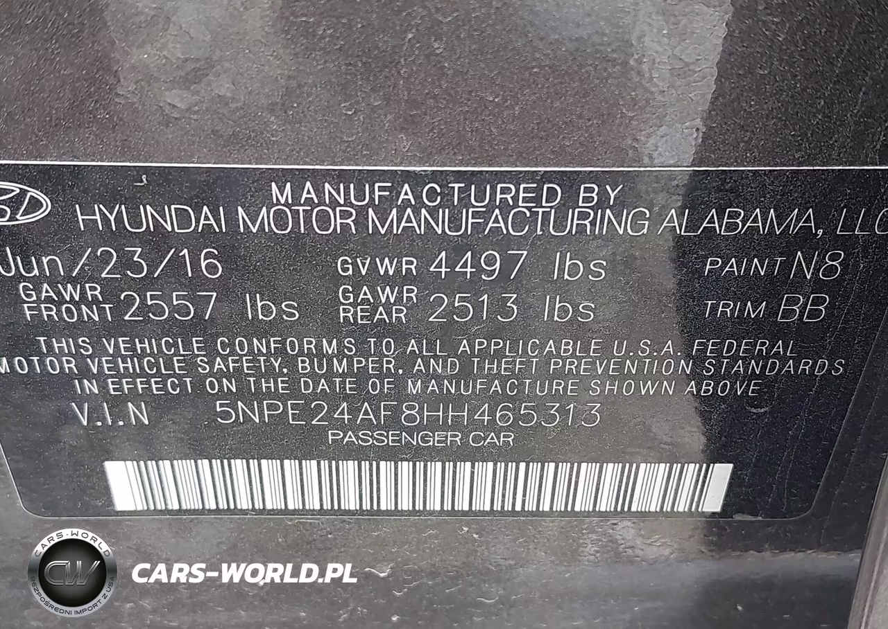 2017 Hyundai Sonata Se VIN:5NPE24AF8HH465313 - 9