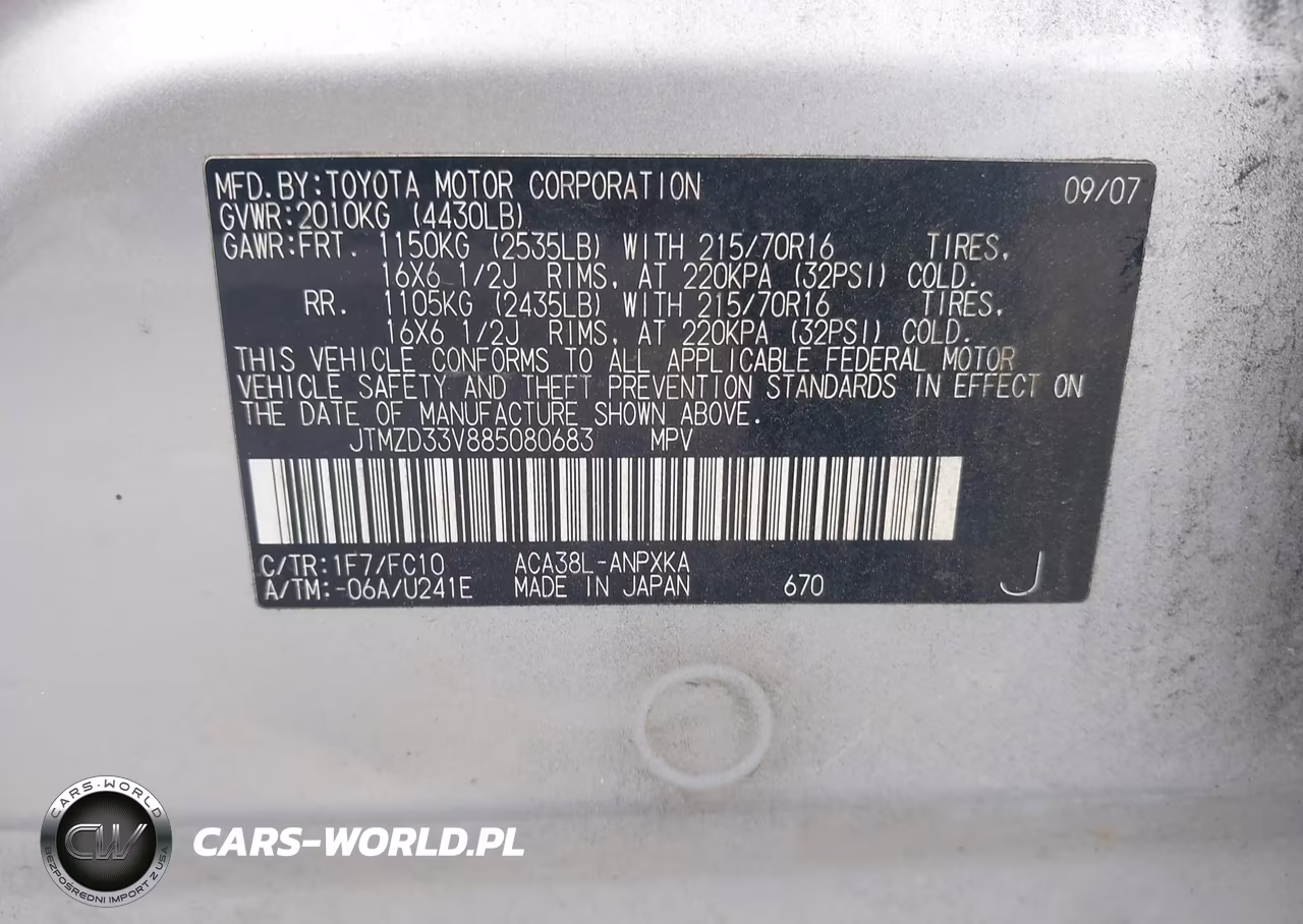 2008 Toyota Rav4 VIN:JTMZD33V885080683 - 9