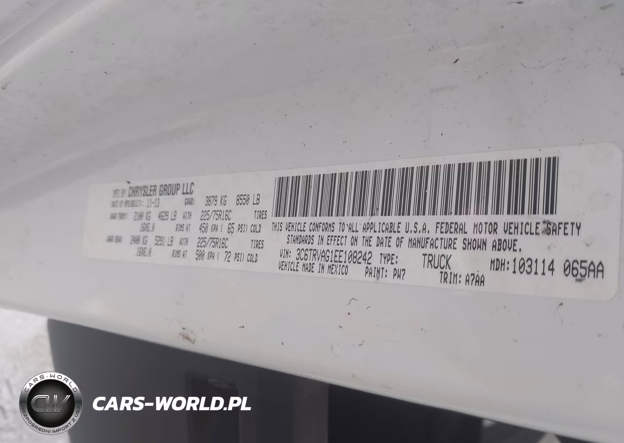 2014 Ram Promaster 1500 Low Roof VIN:3C6TRVAG1EE108242 - 9