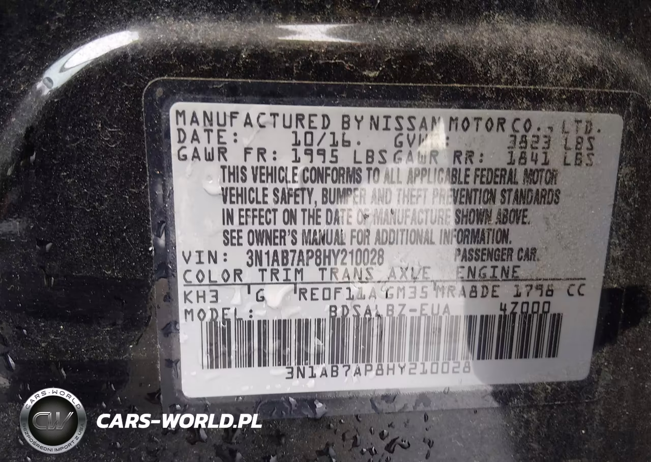 2017 Nissan Sentra S VIN:3N1AB7AP8HY210028 - 9