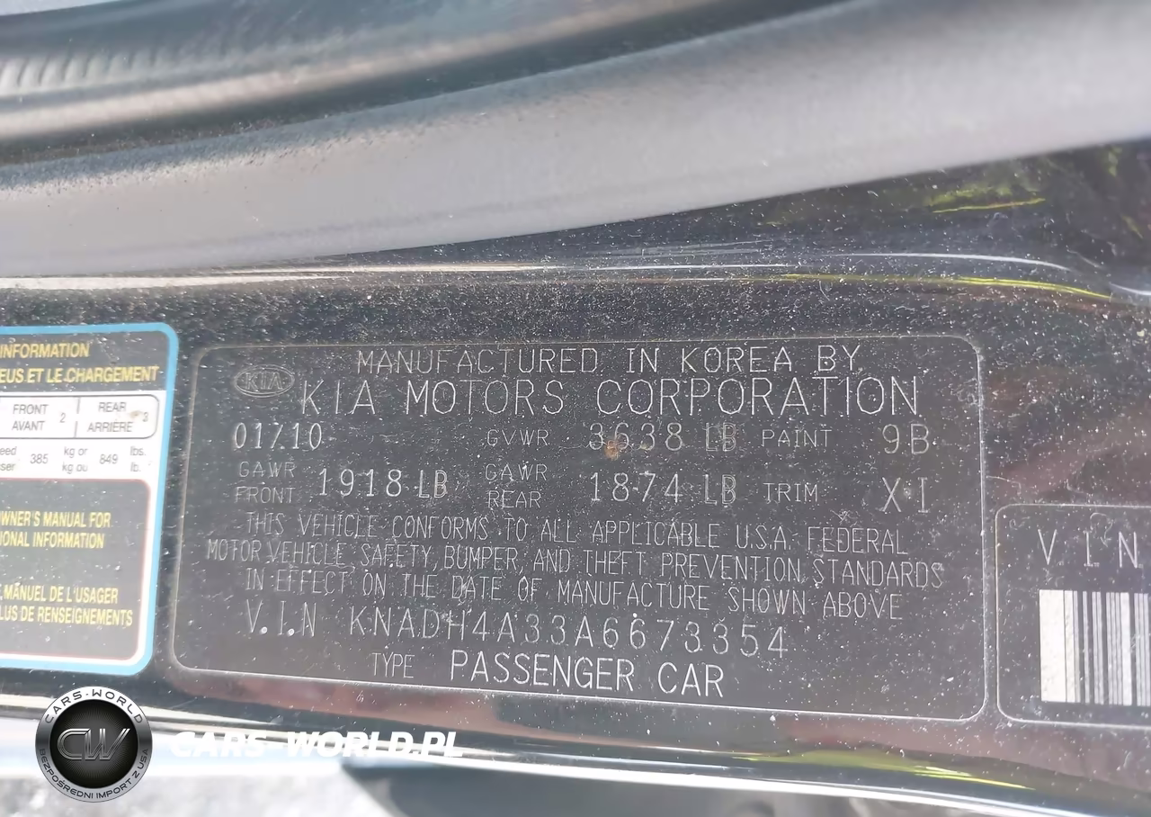 2010 Kia Rio VIN:KNADH4A33A6673354 - 9