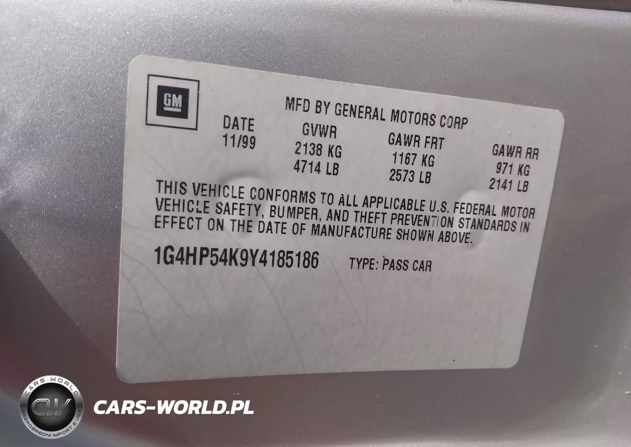 2000 Buick Lesabre Custom VIN:1G4HP54K9Y4185186 - 9
