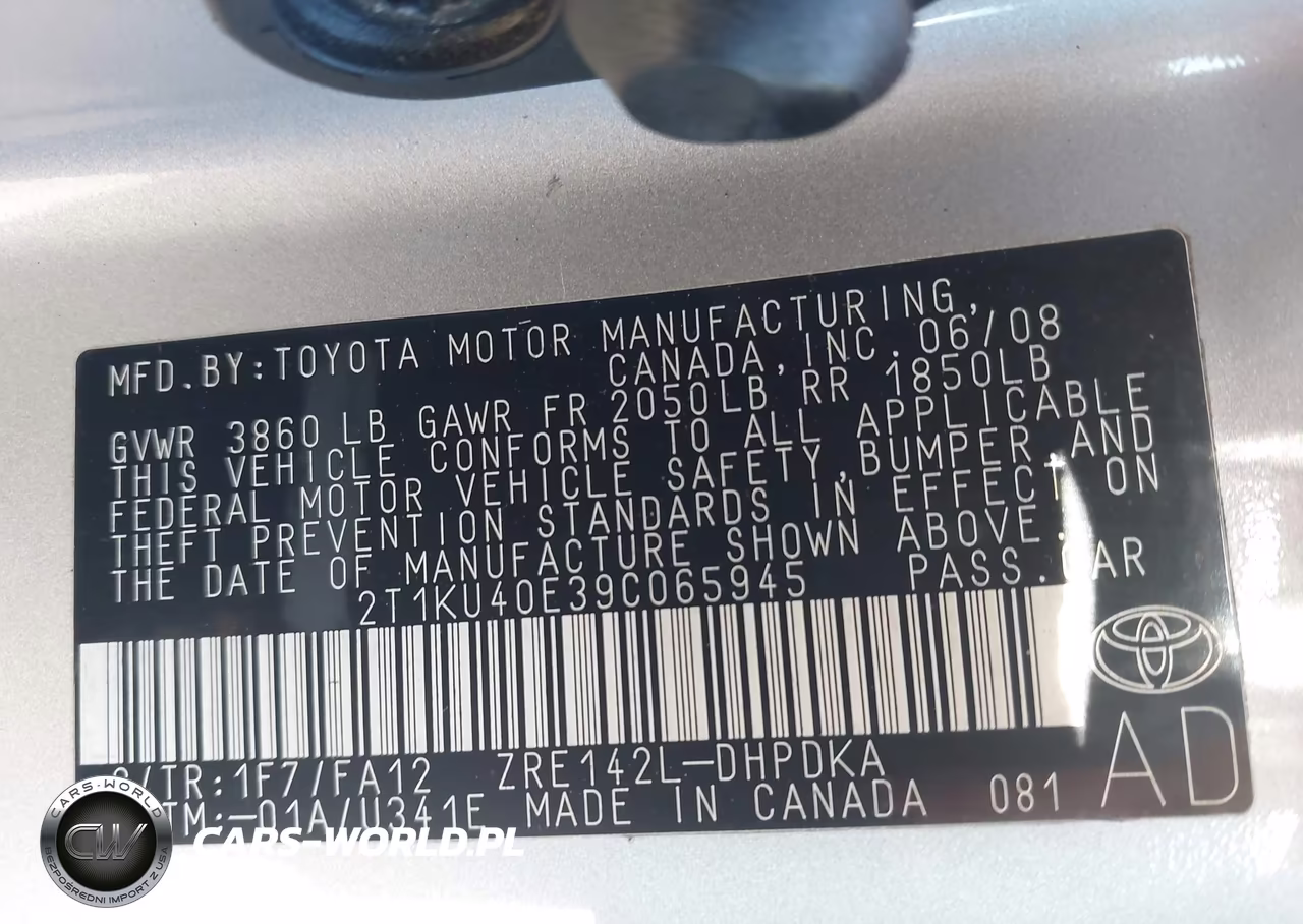 2009 Toyota Matrix VIN:2T1KU40E39C065945 - 9