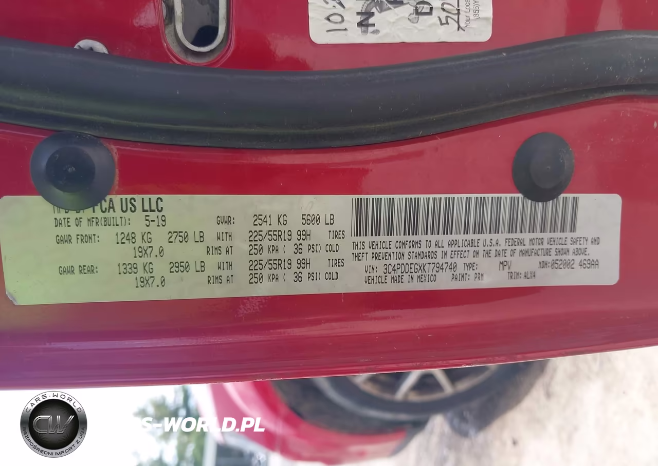 2019 Dodge Journey Gt Awd VIN:3C4PDDEGXKT794740 - 9
