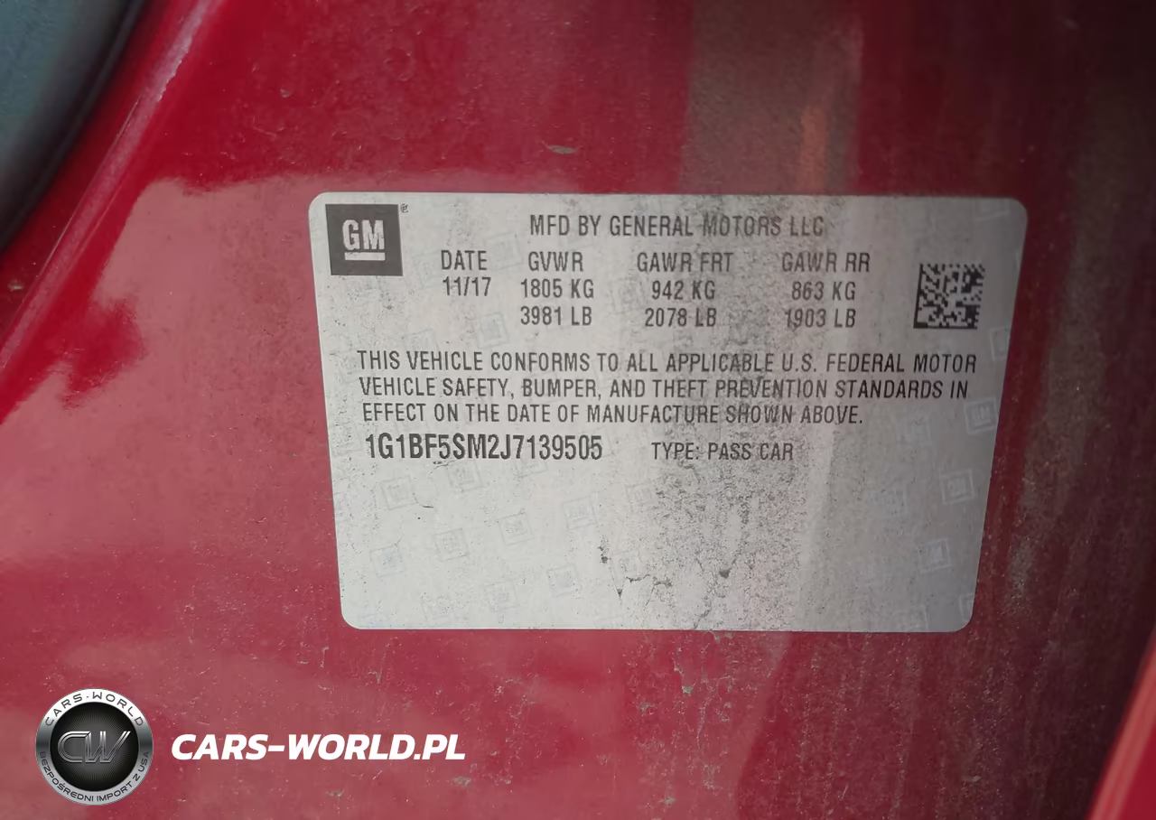 2018 Chevrolet Cruze Premier Auto VIN:1G1BF5SM2J7139505 - 9