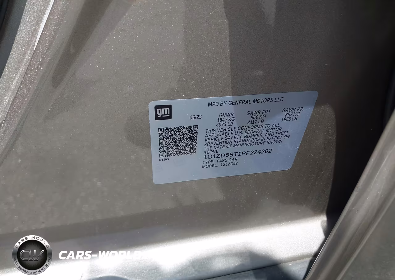 2023 Chevrolet Malibu Fwd 1Lt VIN:1G1ZD5ST1PF224202 - 9