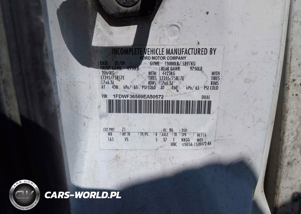 2009 Ford F-350 Chassis Xl-Xlt VIN:1FDWF36569EA50572 - 8