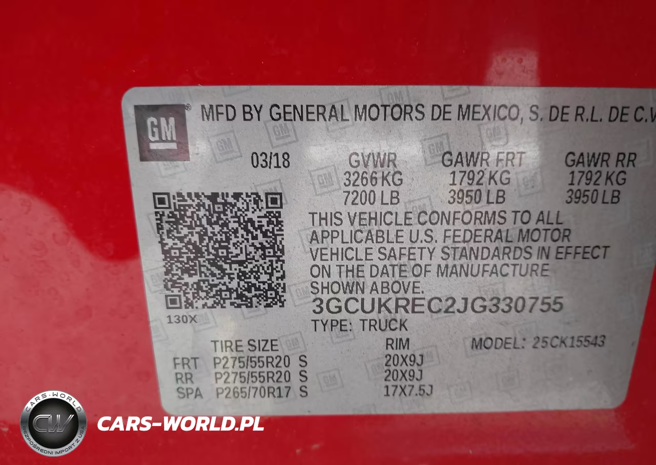 2018 Chevrolet Silverado 1500 2Lt VIN:3GCUKREC2JG330755 - 9
