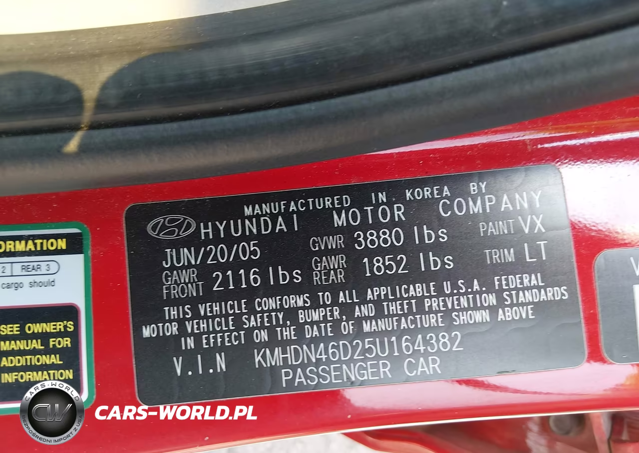 2005 Hyundai Elantra Gls-Gt VIN:KMHDN46D25U164382 - 9