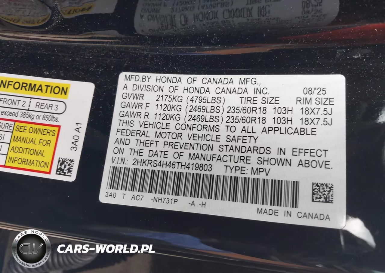 2026 Honda Cr-V Ex Awd VIN:2HKRS4H46TH419803 - 9