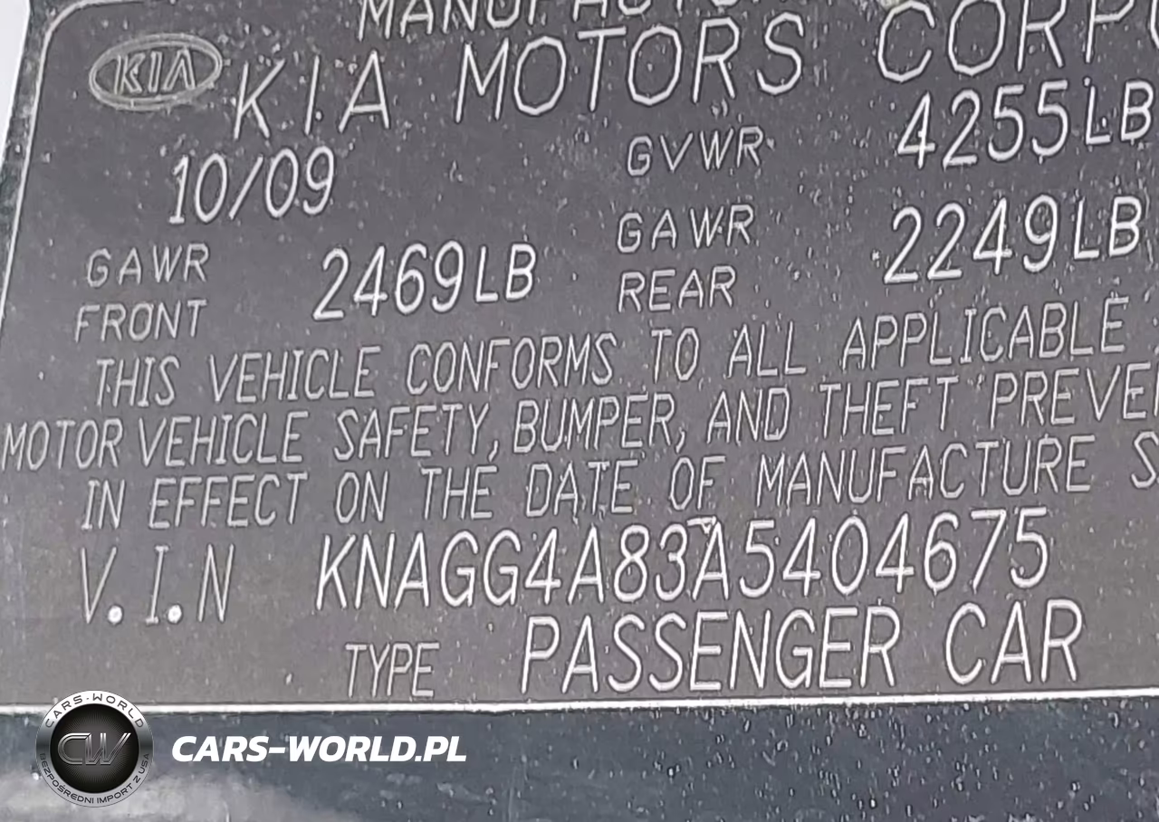 2010 Kia Optima Lx VIN:KNAGG4A83A5404675 - 9