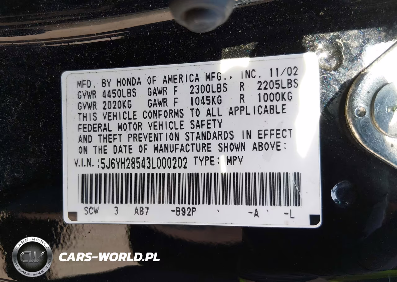 2003 Honda Element Ex VIN:5J6YH28543L000202 - 9