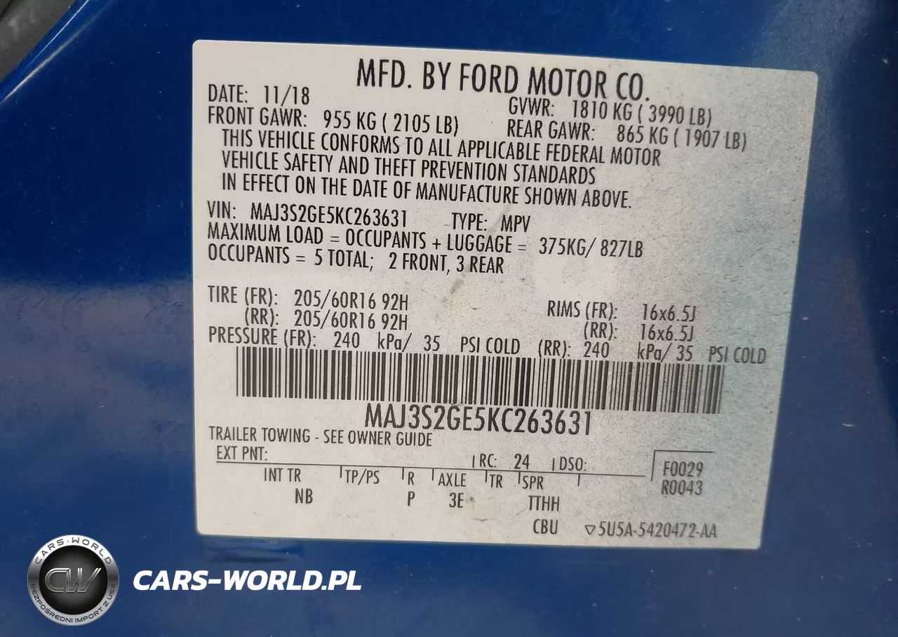 2019 Ford Ecosport Se VIN:MAJ3S2GE5KC263631 - 9