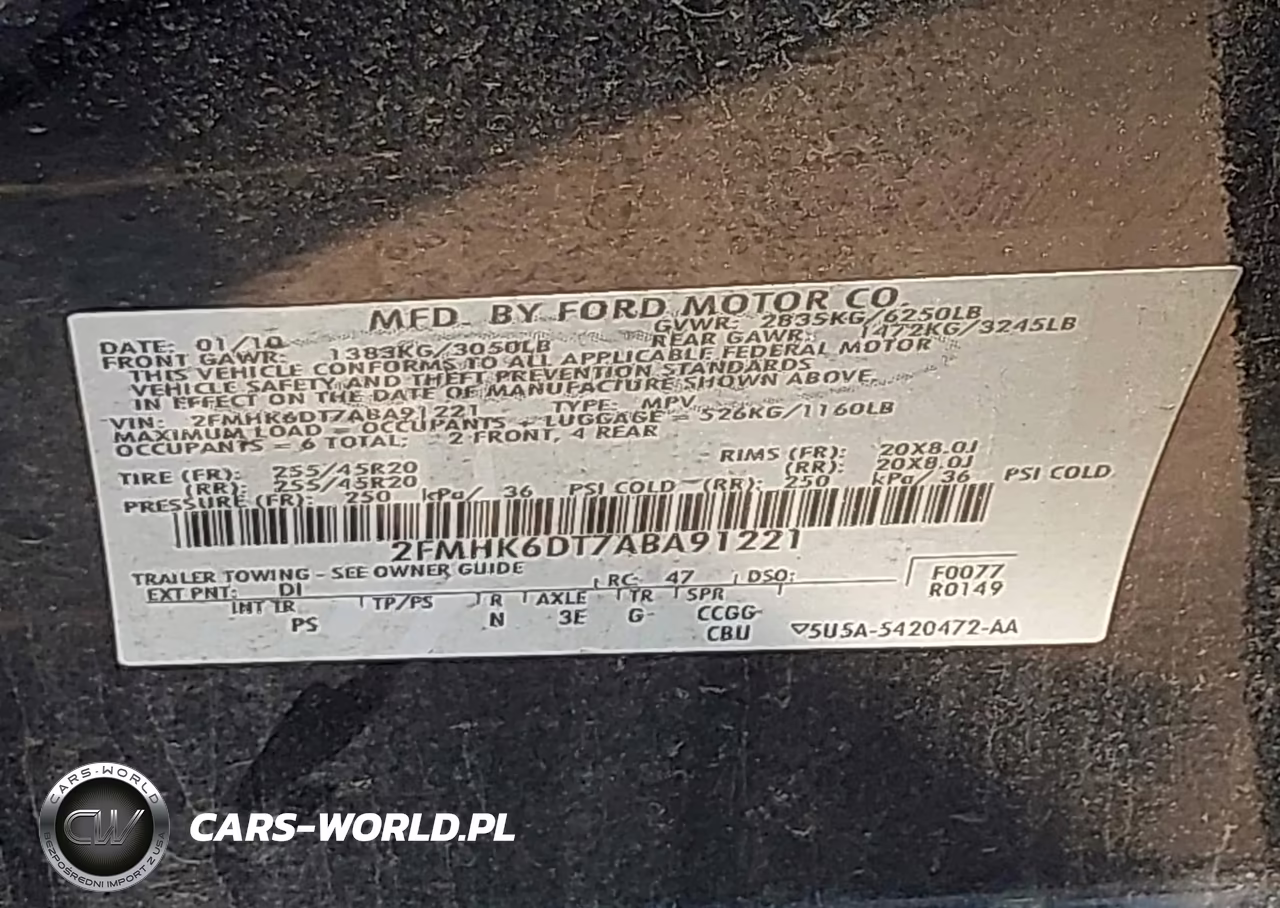 2010 Ford Flex Limited VIN:2FMHK6DT7ABA91221 - 9