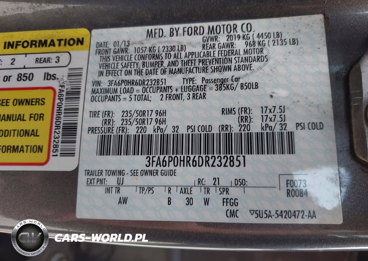 2013 Ford Fusion Se VIN:3FA6P0HR6DR232851 - 9