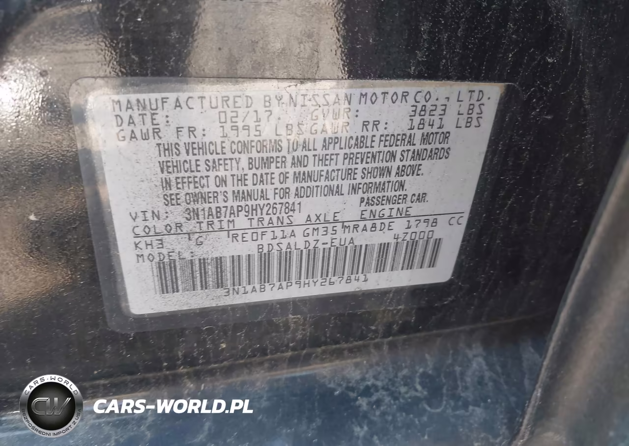 2017 Nissan Sentra Sv VIN:3N1AB7AP9HY267841 - 9