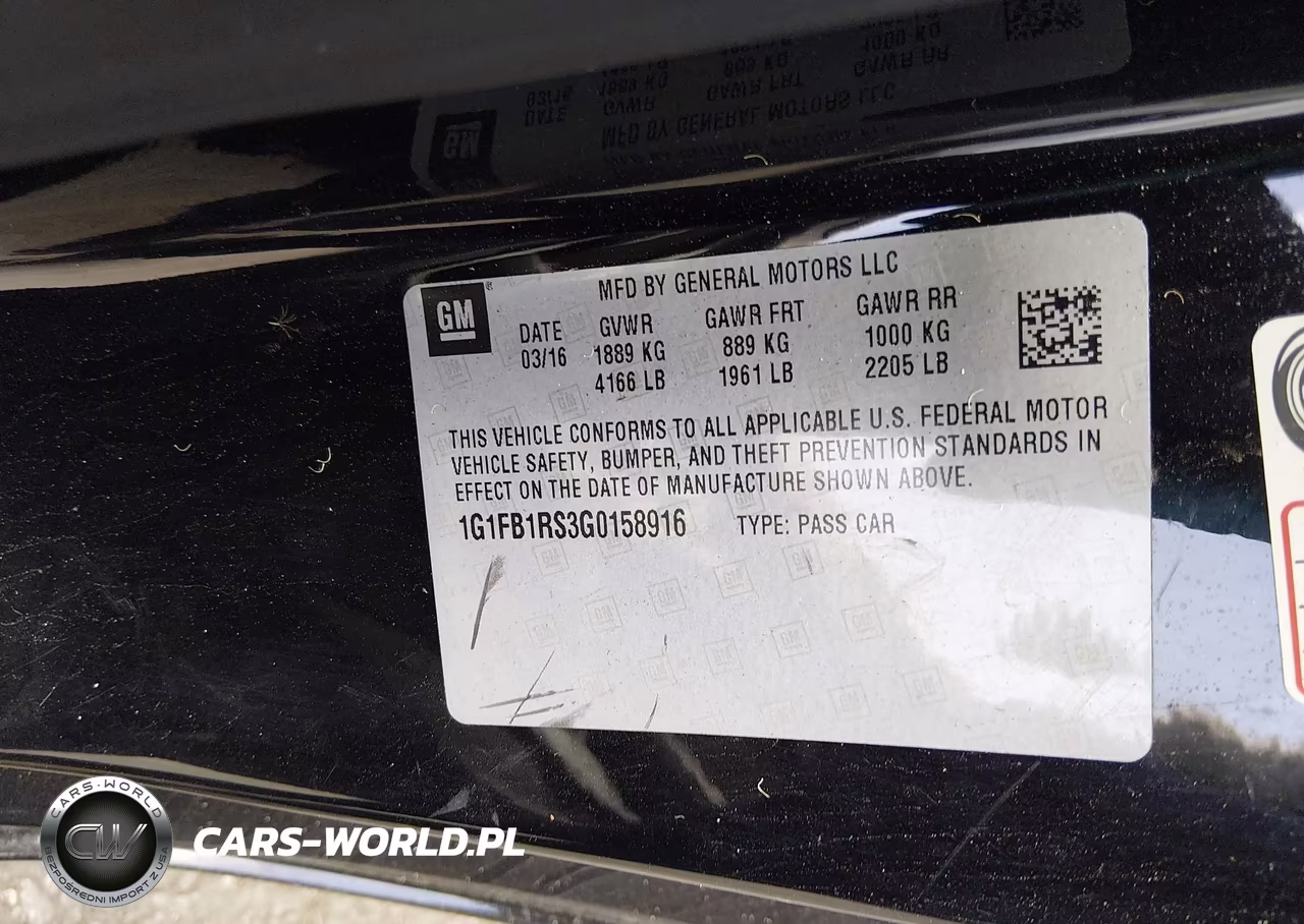 2016 Chevrolet Camaro 1Lt VIN:1G1FB1RS3G0158916 - 9