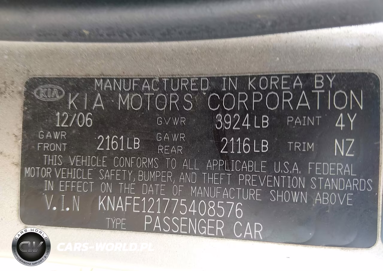2007 Kia Spectra Ex VIN:KNAFE121775408576 - 9