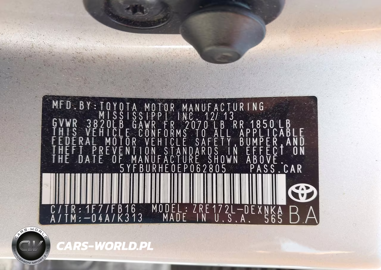 2014 Toyota Corolla Le VIN:5YFBURHE0EP062805 - 9