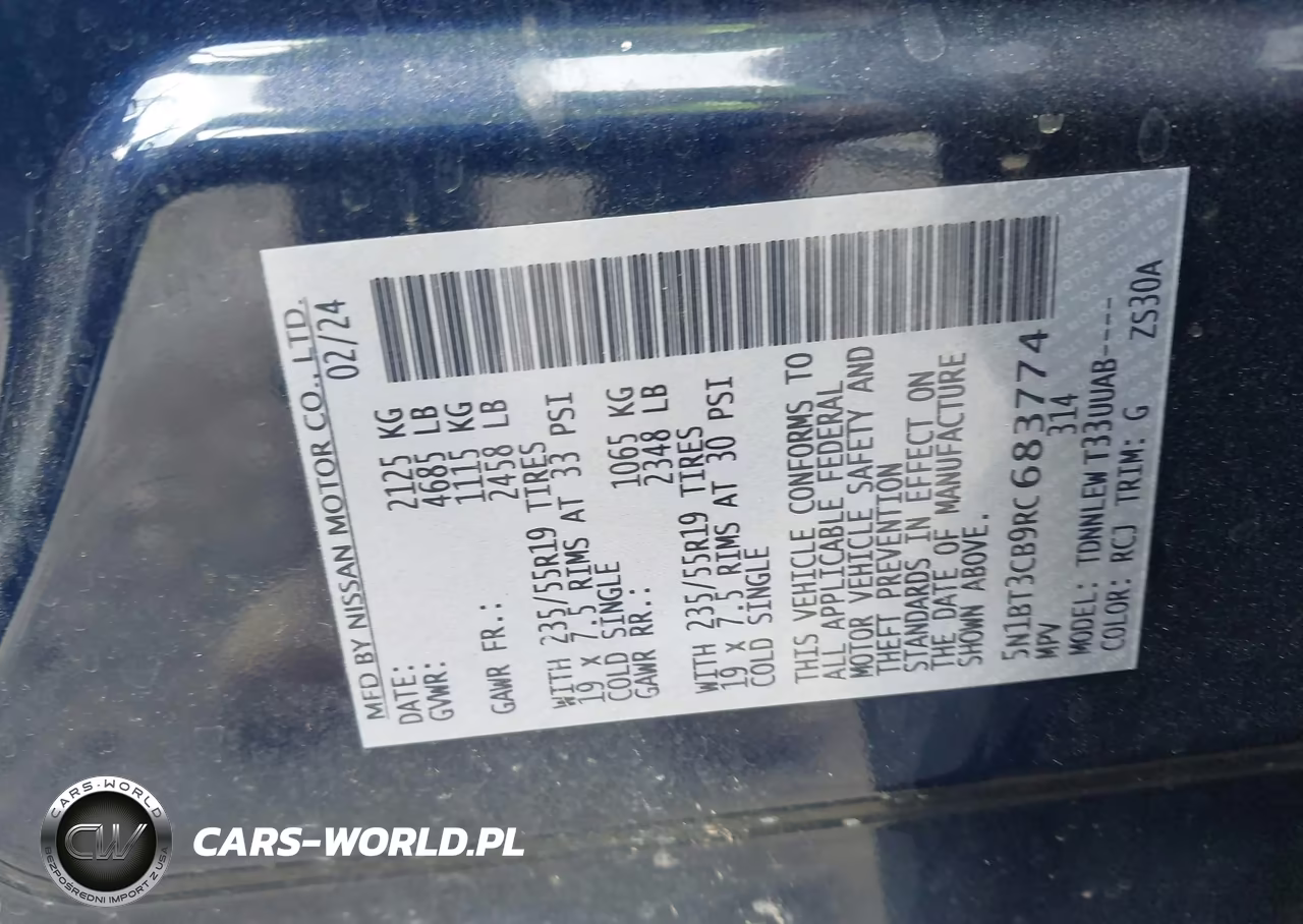 2024 Nissan Rogue Sl Intelligent Awd VIN:5N1BT3CB9RC683774 - 9