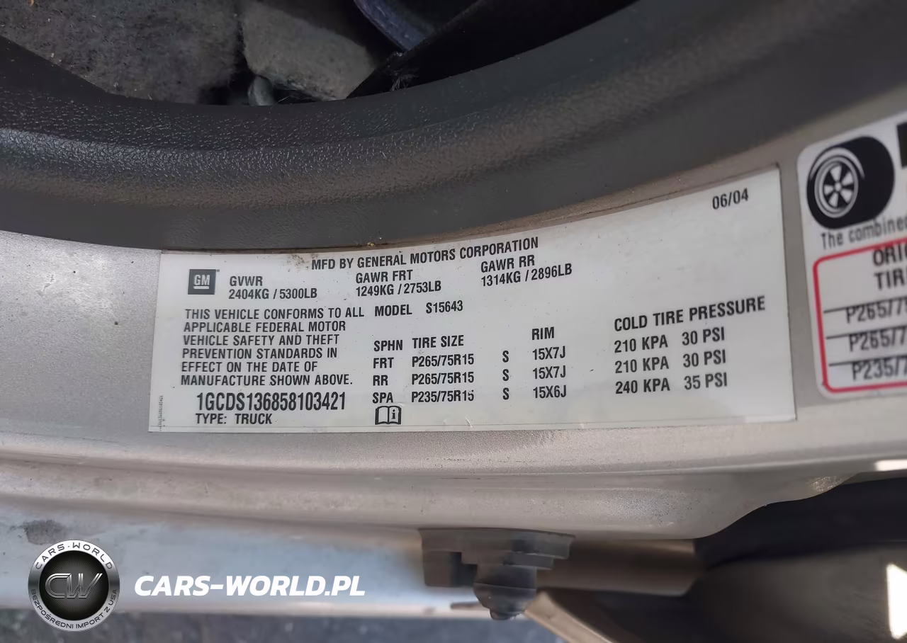 2005 Chevrolet Colorado Ls VIN:1GCDS136858103421 - 9