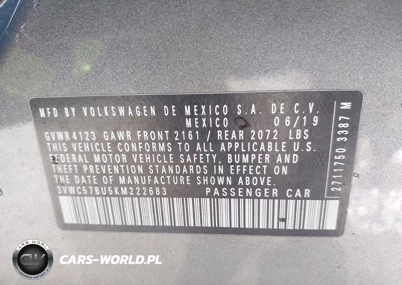 2019 Volkswagen Jetta VIN:3VWC57BU5KM222683 - 9