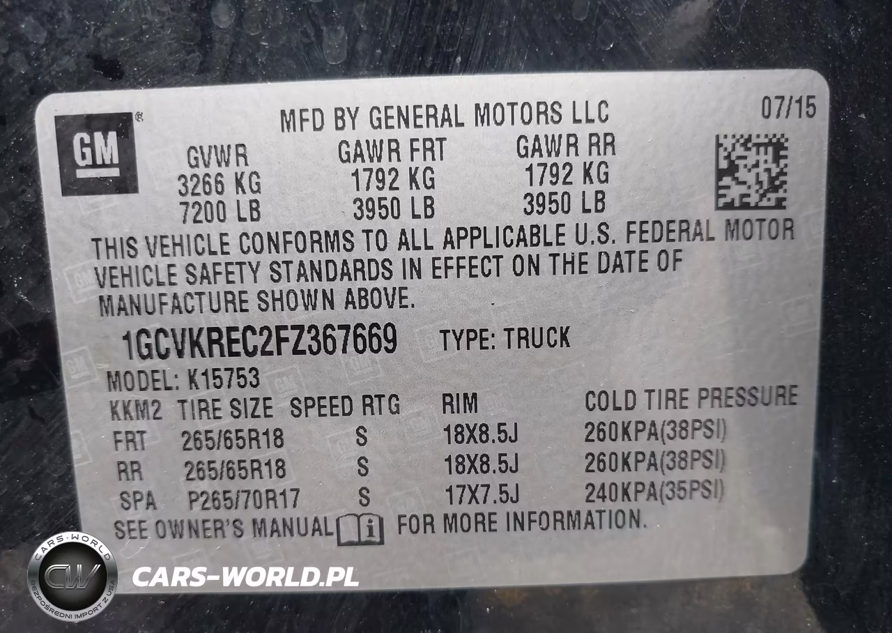 2015 Chevrolet Silverado 1500 Lt VIN:1GCVKREC2FZ367669 - 9