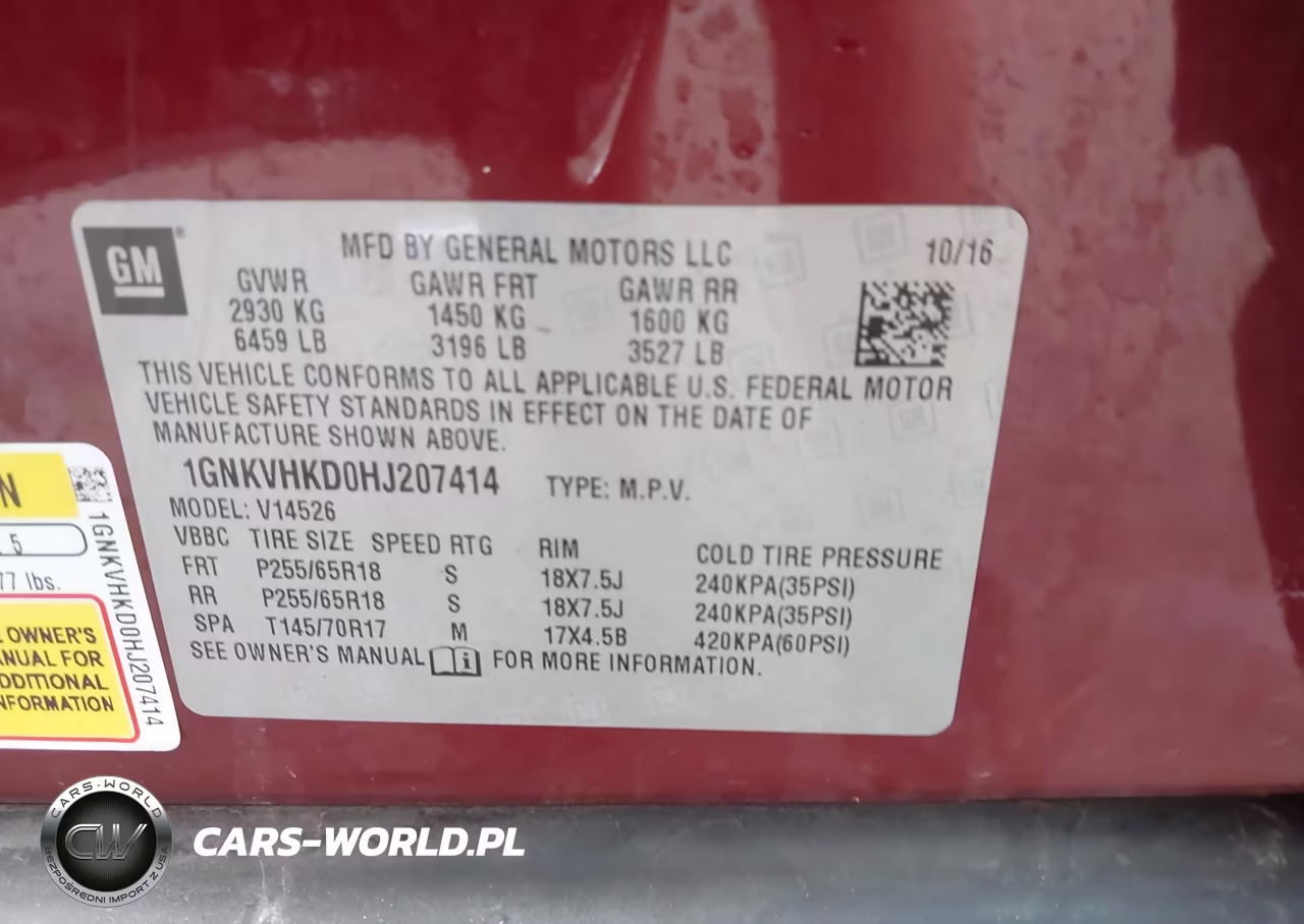 2017 Chevrolet Traverse Lt VIN:1GNKVHKD0HJ207414 - 9