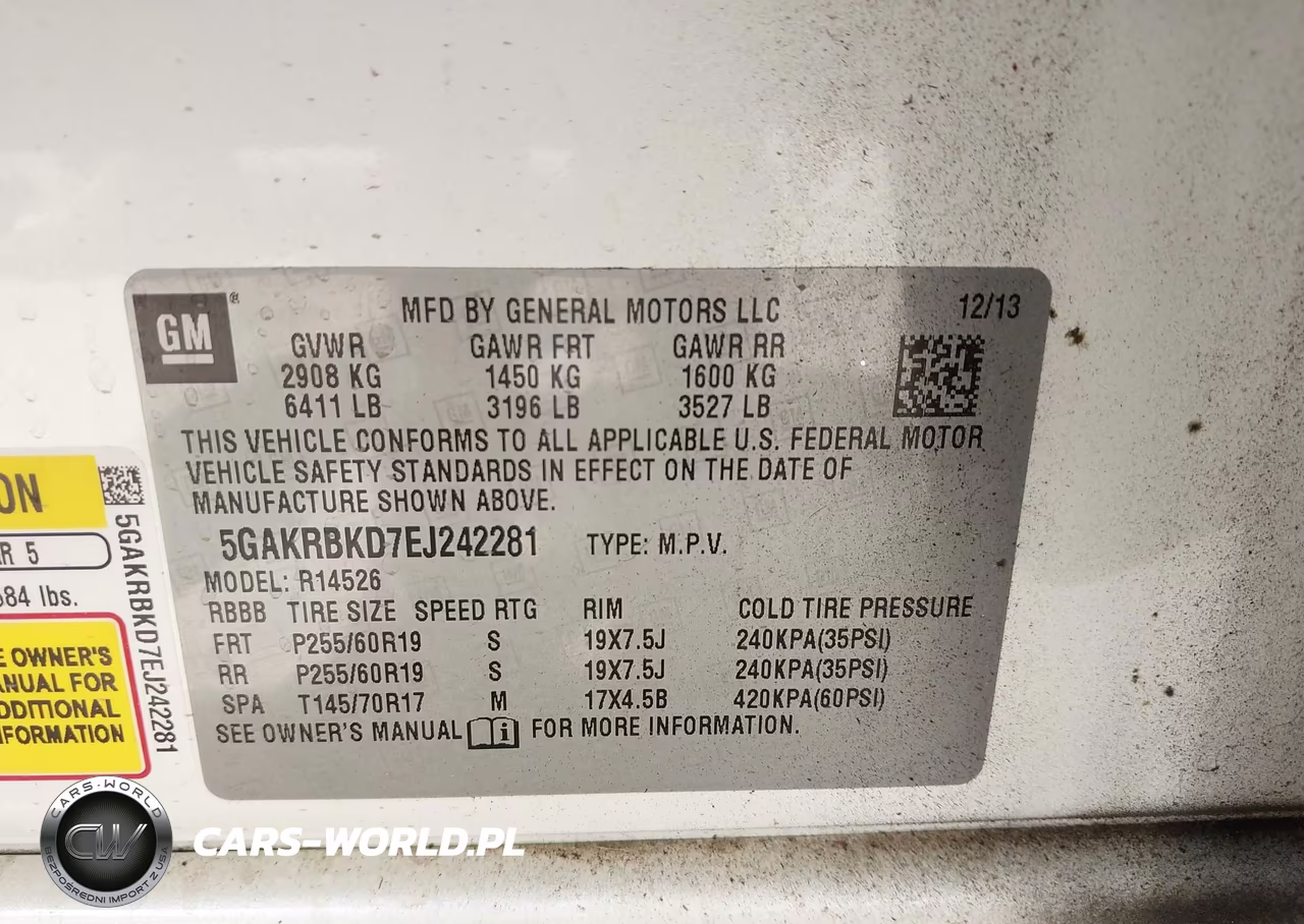 2014 Buick Enclave Leather VIN:5GAKRBKD7EJ242281 - 9