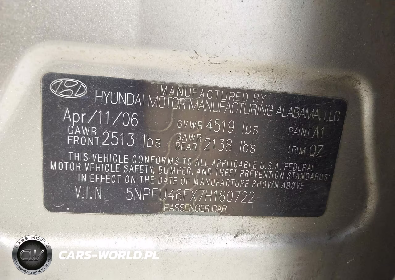 2007 Hyundai Sonata Se-Limited VIN:5NPEU46FX7H160722 - 9