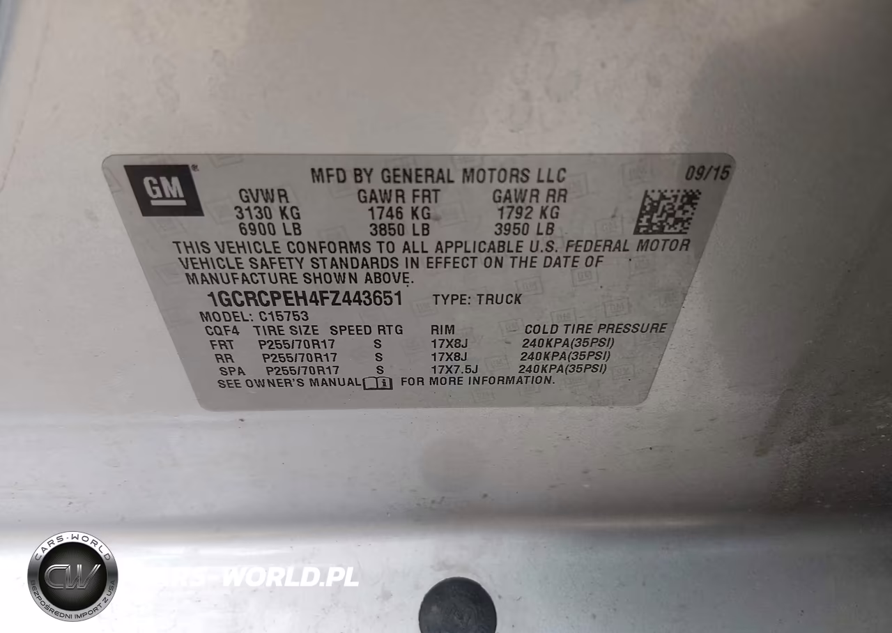 2015 Chevrolet Silverado 1500 Work Truck VIN:1GCRCPEH4FZ443651 - 9