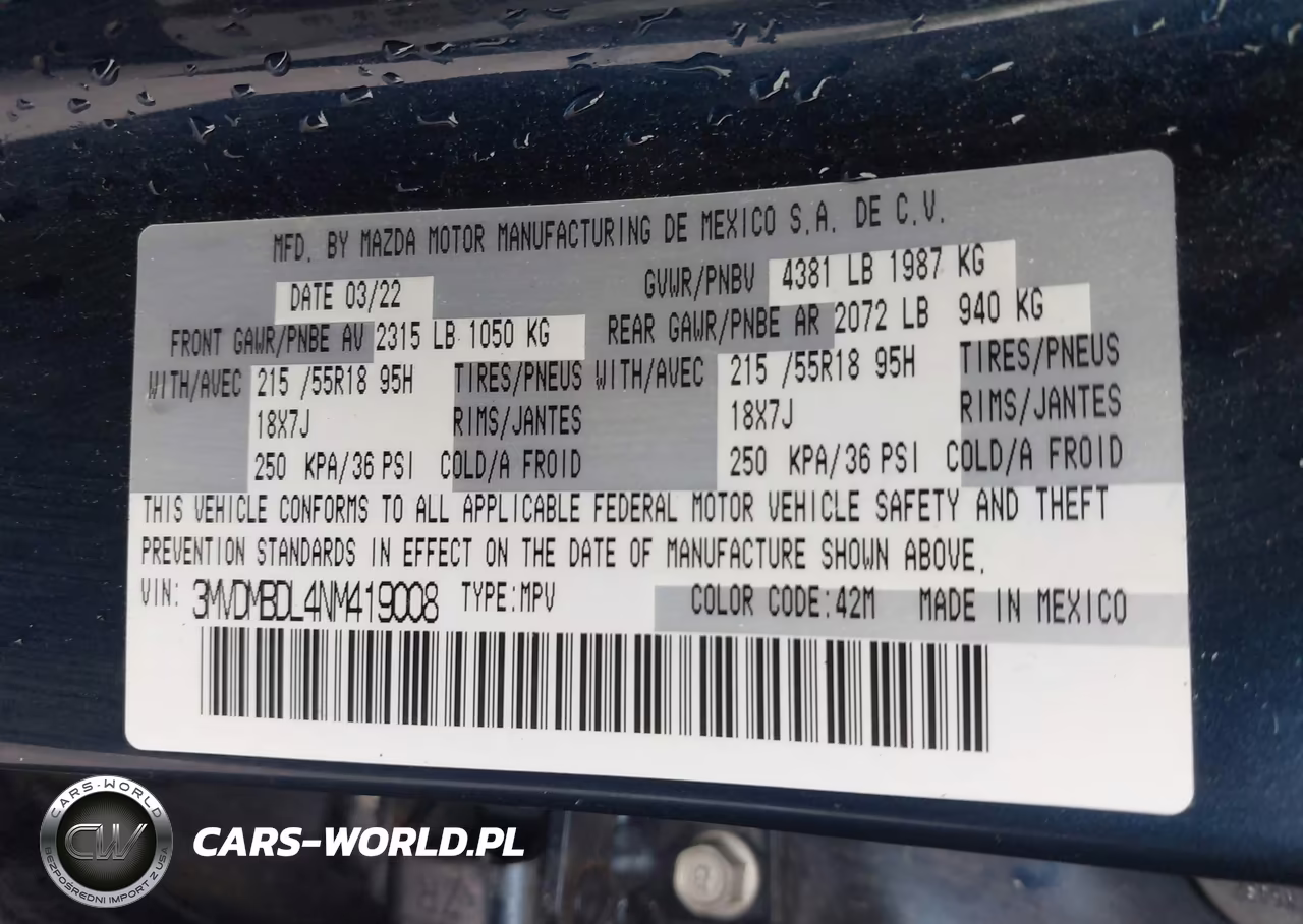 2022 Mazda Cx-30 Premium VIN:3MVDMBDL4NM419008 - 9