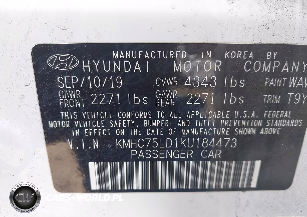 2019 Hyundai Ioniq Plug-In Hybrid Limited VIN:KMHC75LD1KU184473 - 9