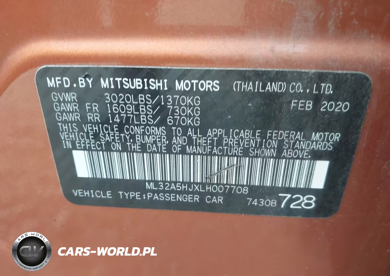 2020 Mitsubishi Mirage Le VIN:ML32A5HJXLH007708 - 9
