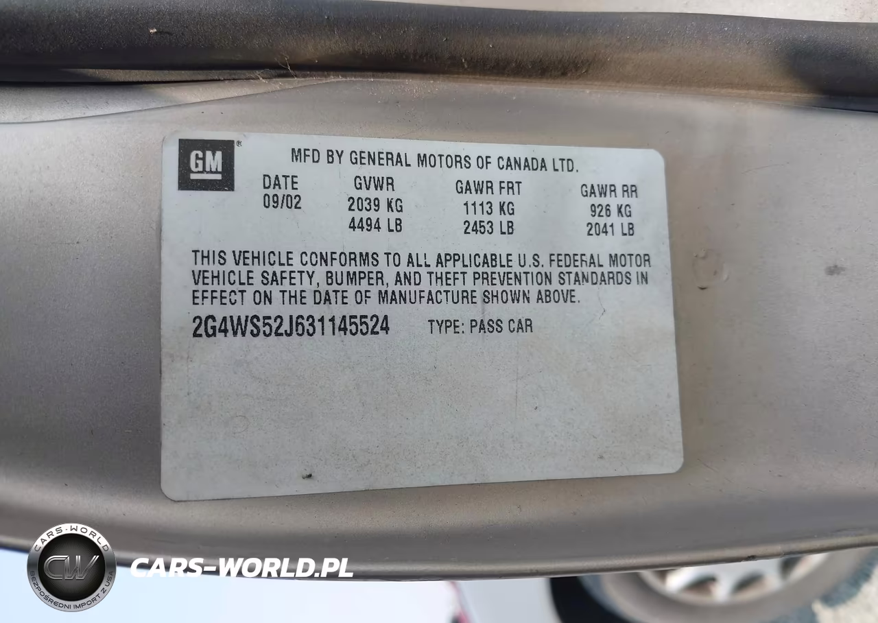 2003 Buick Century Custom VIN:2G4WS52J631145524 - 9