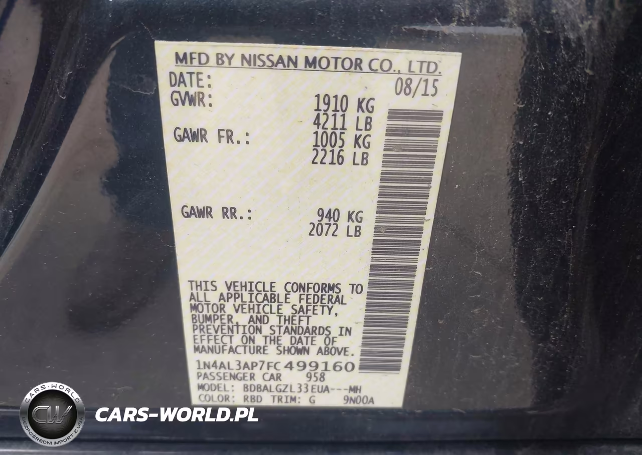 2015 Nissan Altima 2.5 S VIN:1N4AL3AP7FC499160 - 7