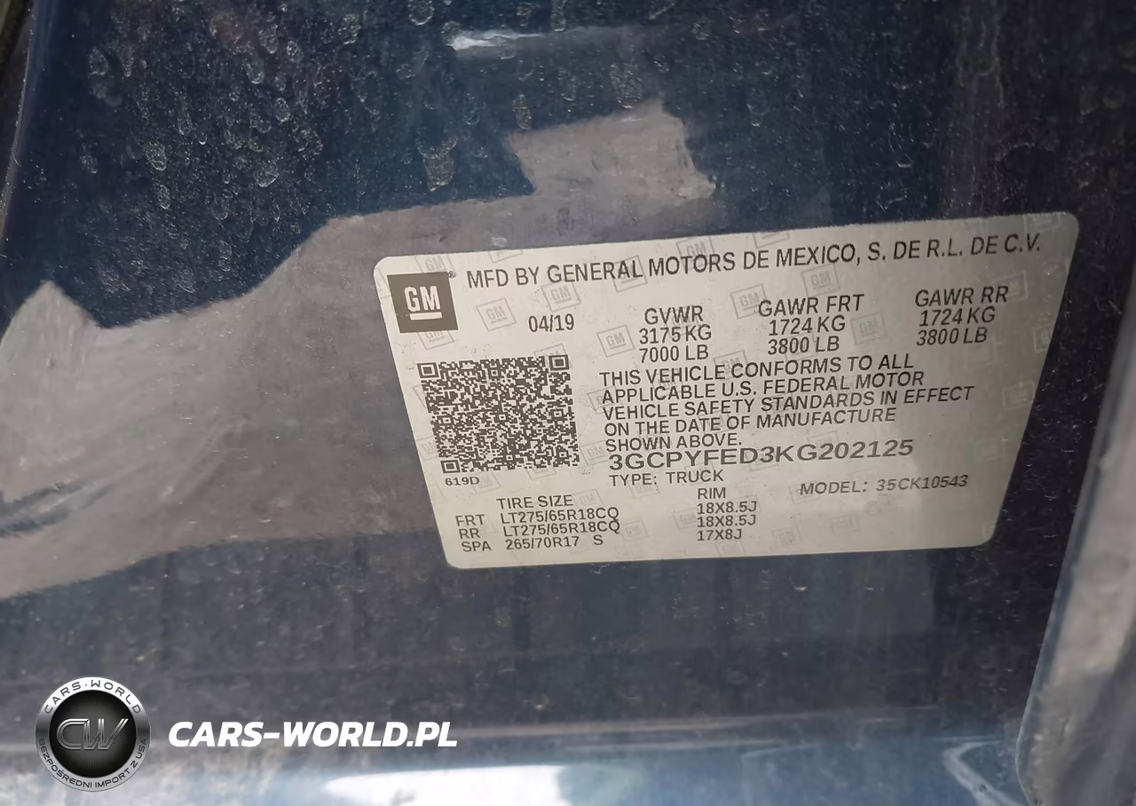2019 Chevrolet Silverado 1500 Lt Trail Boss VIN:3GCPYFED3KG202125 - 9