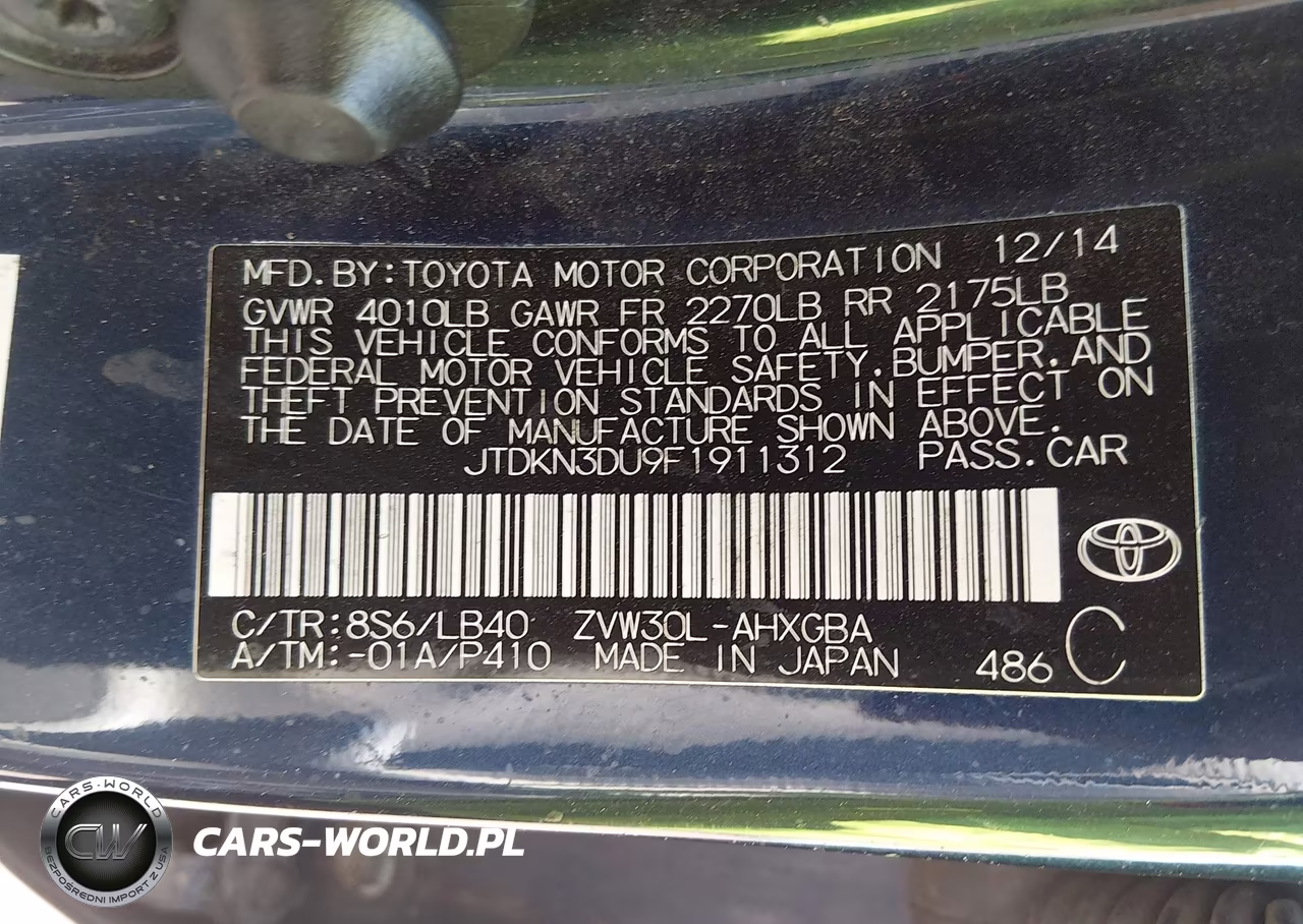 2015 Toyota Prius Four VIN:JTDKN3DU9F1911312 - 9