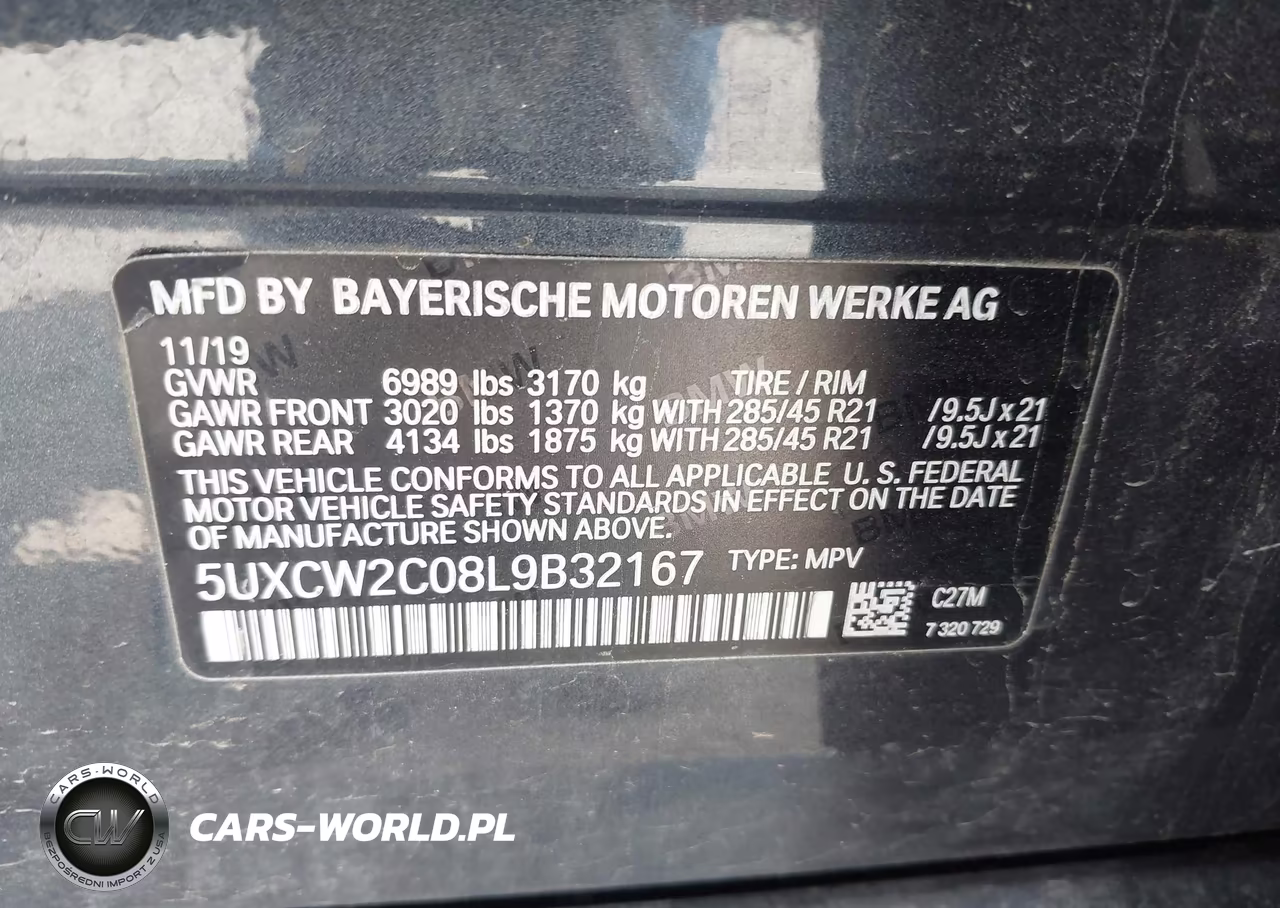2020 BMW X7 xDrive40I VIN:5UXCW2C08L9B32167 - 9