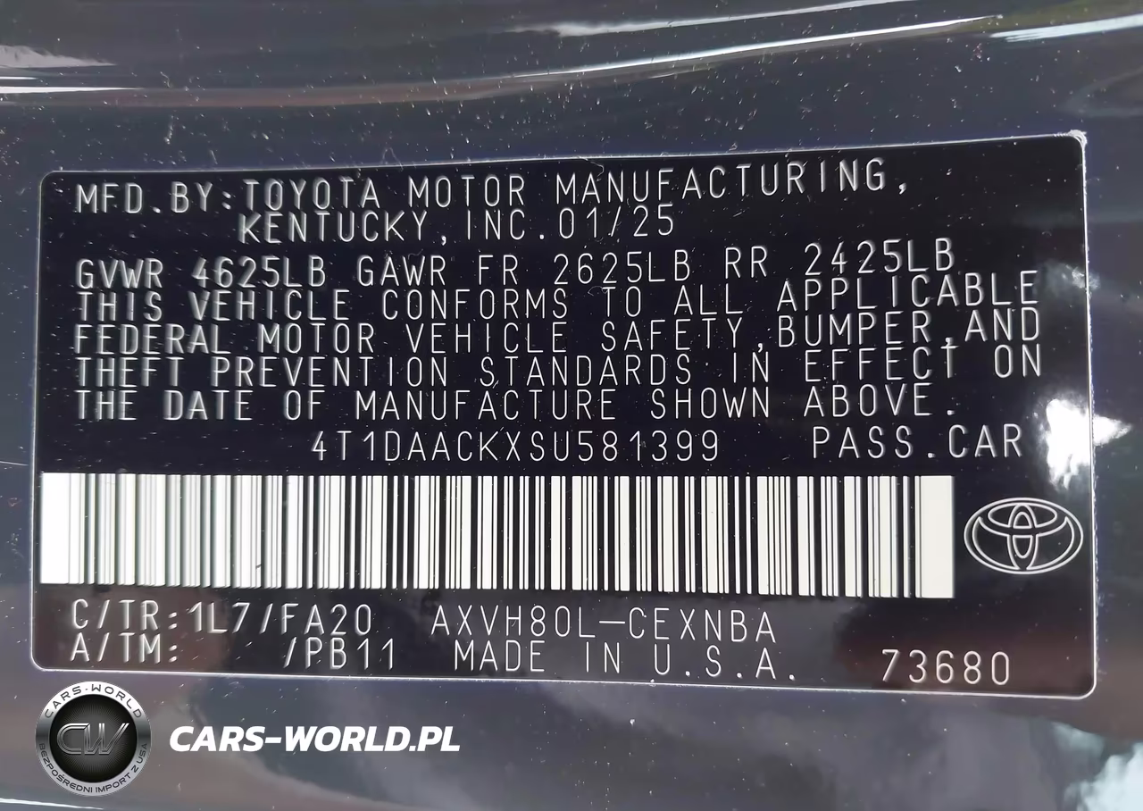 2025 Toyota Camry Le VIN:4T1DAACKXSU581399 - 9