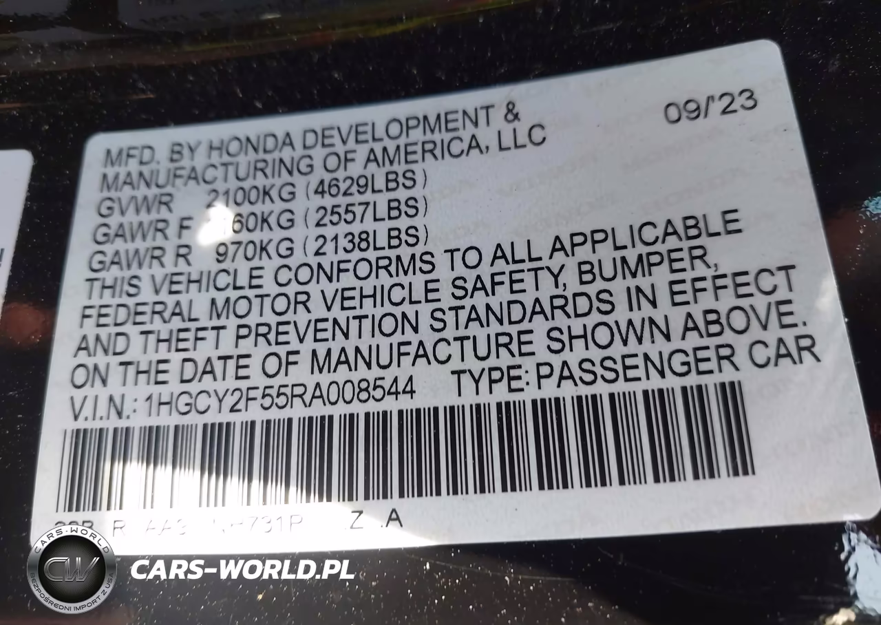 2024 Honda Accord Hybrid Sport VIN:1HGCY2F55RA008544 - 9