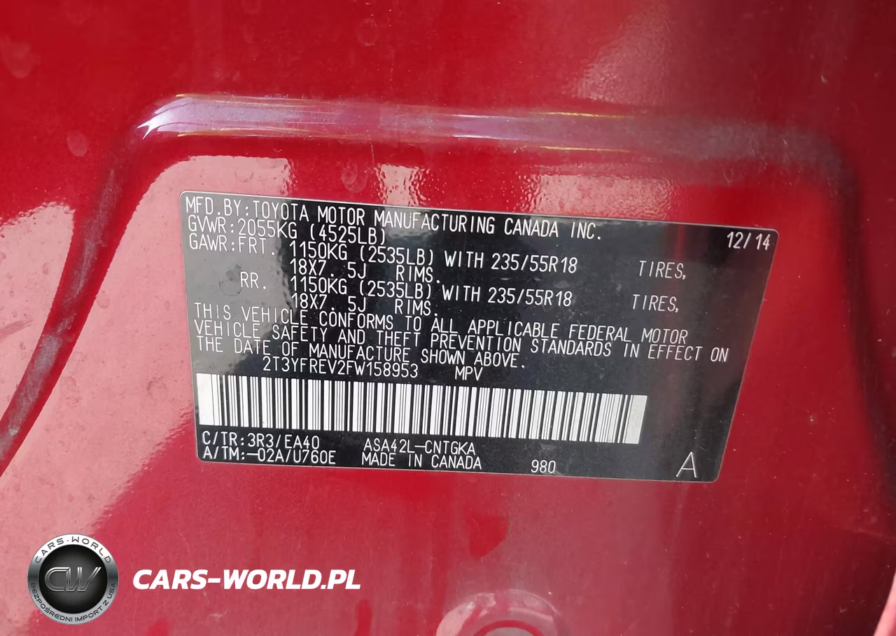 2015 Toyota Rav4 Limited VIN:2T3YFREV2FW158953 - 9