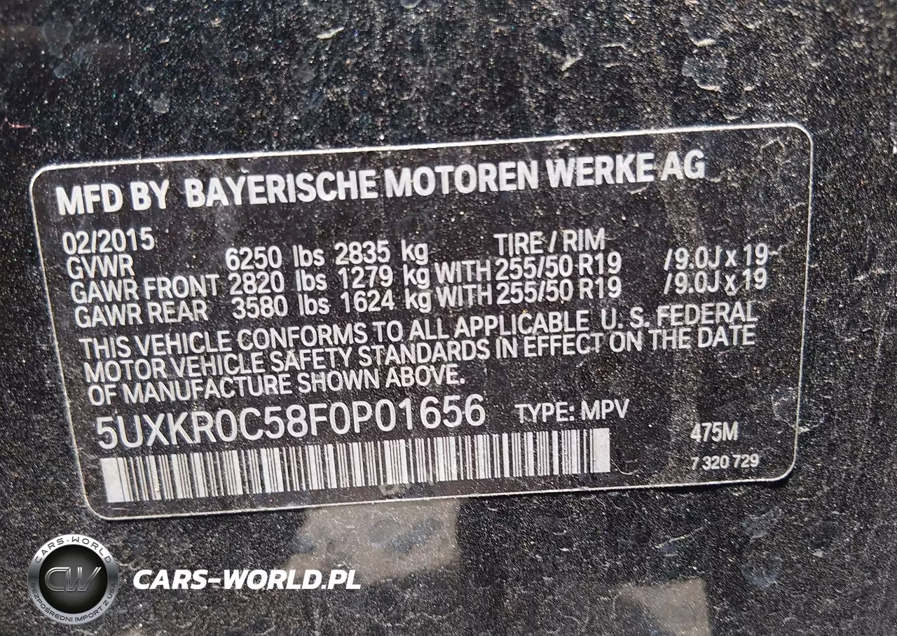 2015 BMW X5 xDrive35I VIN:5UXKR0C58F0P01656 - 9